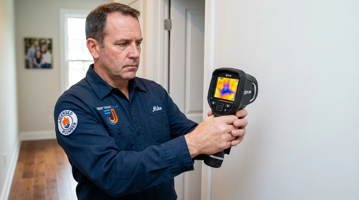 Thermal imaging leak detection by Johns Plumbing LLC in Oberlin